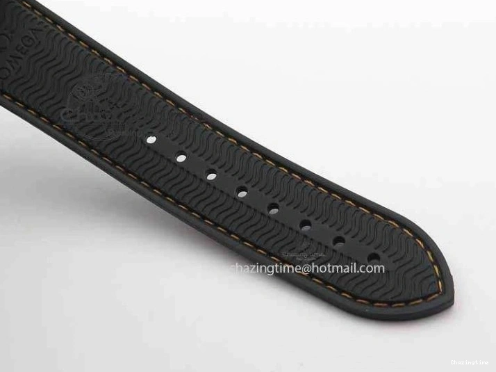 0115 Planet Ocean Master Chrono 45mm SS OM 1:1 Best Edition Black Dial Orange 12 On Rubber Strap A Durable 8169